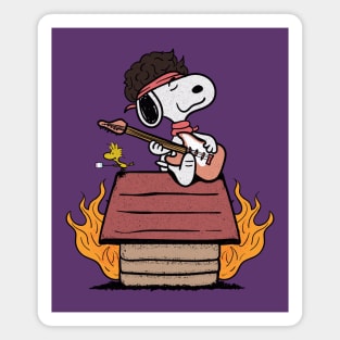 Rockstar Beagle – Fire Solo on the Roof Magnet